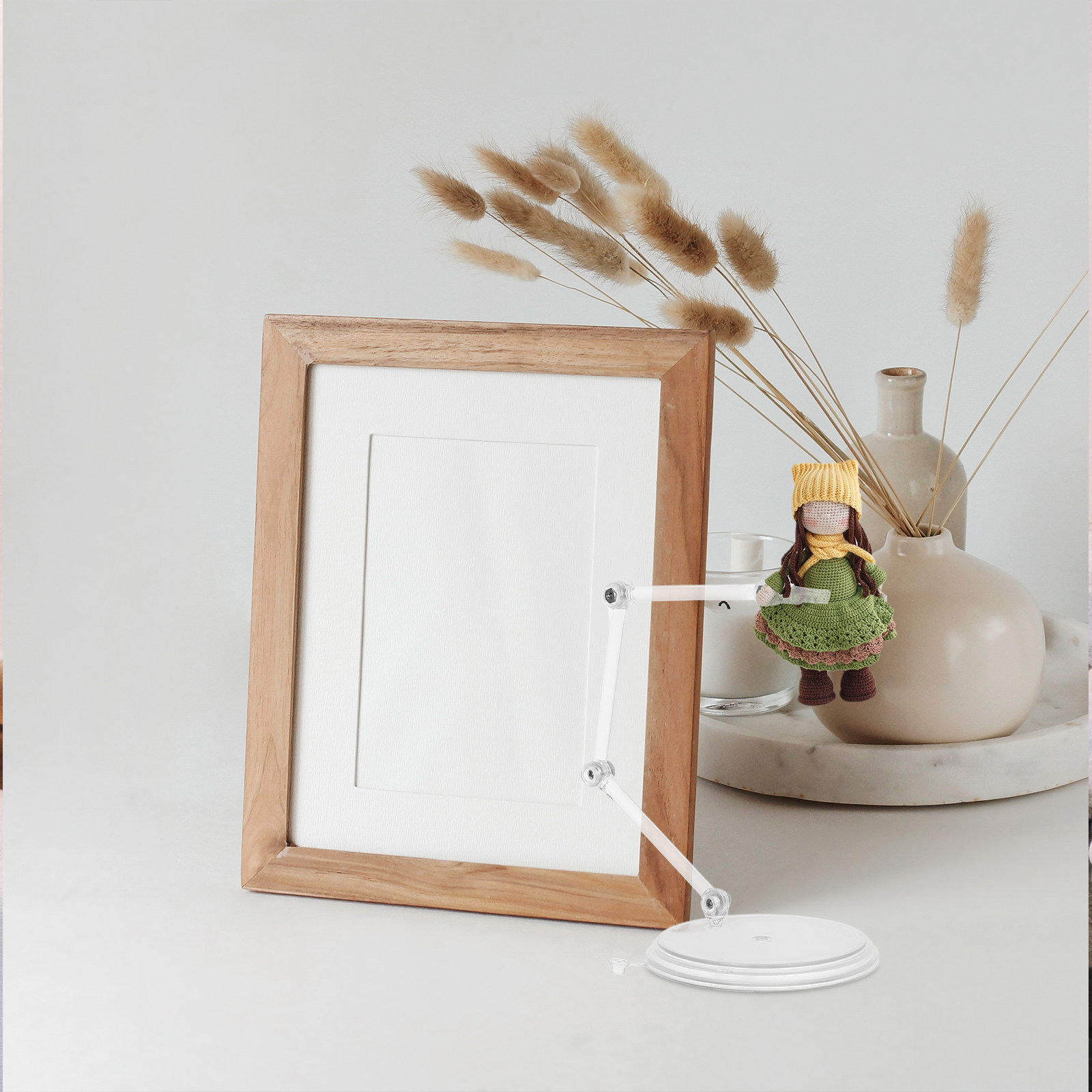 Action Figure Stand - Support transparent réglable à 4 plis