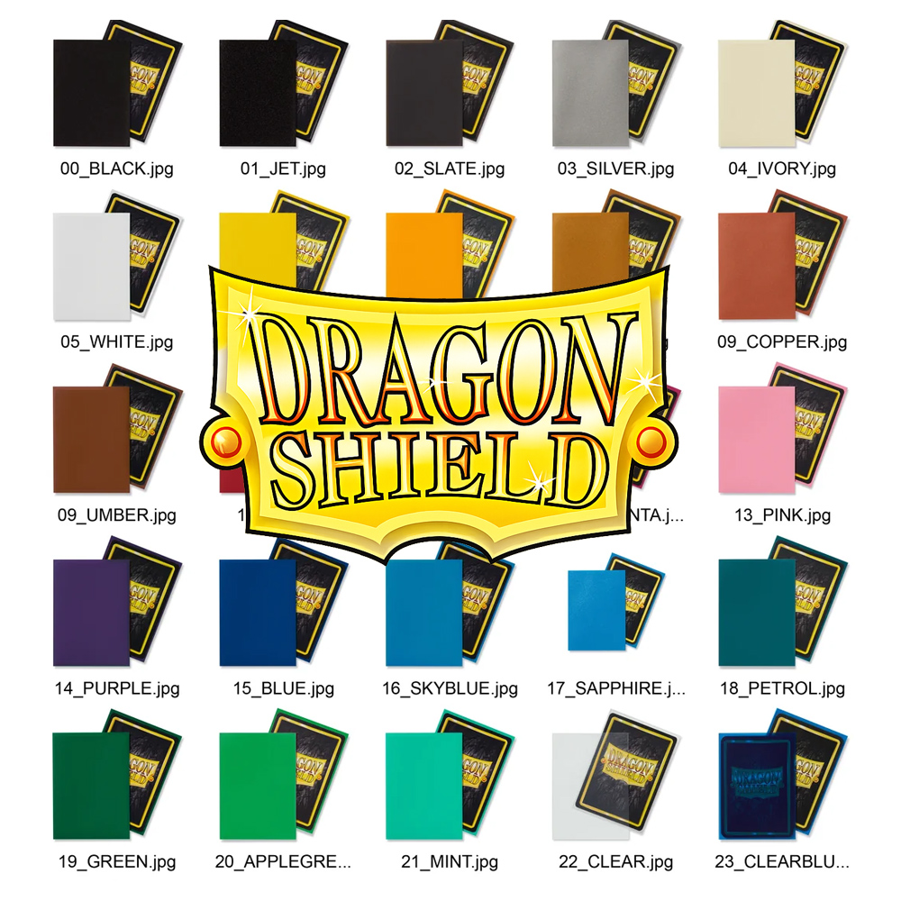 Card Penny Sleeve - 100 protège-cartes Dragon Shield mats 66x91mm,
